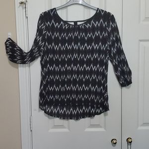 Cute back neckline detail!  Black, red, white.